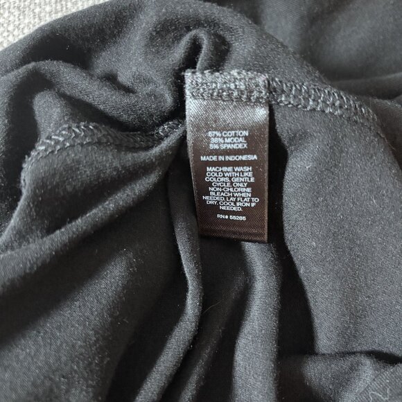 Express L Long Sleeve Black Maxi Dress With Side Ruching Goth Whimsigoth - Picture 10 of 10